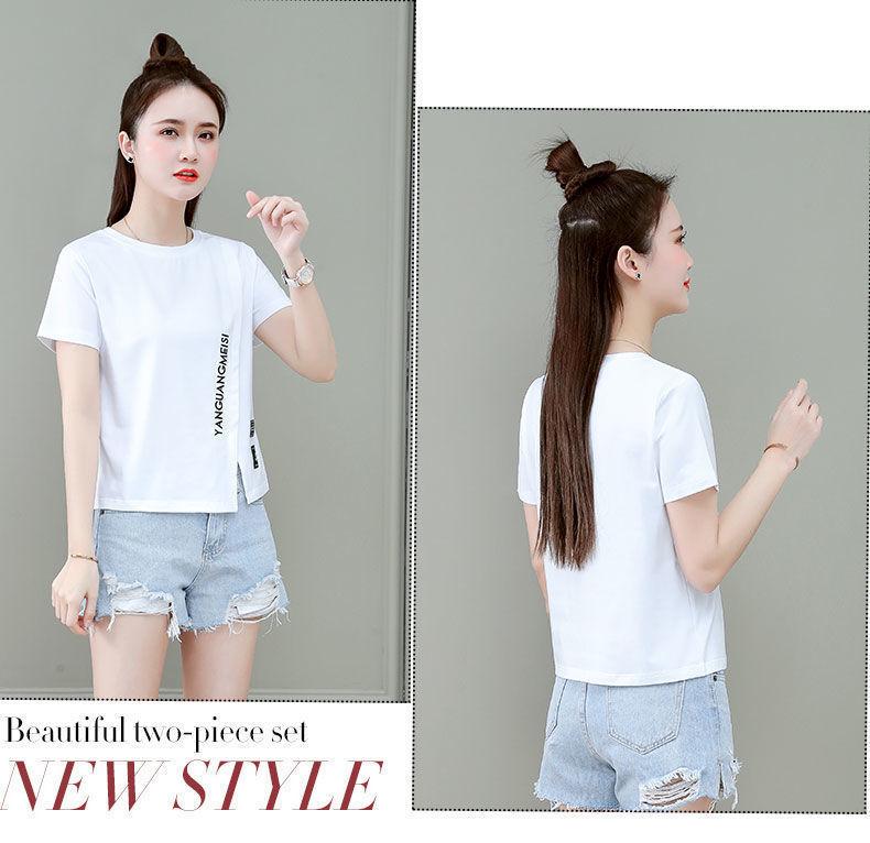 Product Introduction of Kemeja-T Lengan Pendek Bersaiz Kecil, Ketibaan Baru, Untuk Wanita, Gaya Korea, Trendi, Sesuai untuk Musim Panas 2022, Rekaan Cantik, Slim Fit, Pakaian Atas Pendek 24