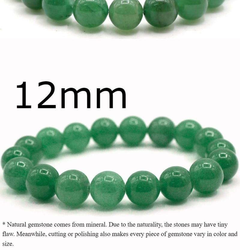 Product Introduction of Gelang Tangan Kristal Aventurine, Alamiah, Bentuk Bulat, Gelap 8