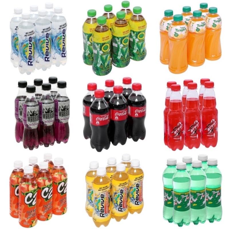 [Hỏa Tốc] Lốc 6 Chai Nước Giải Khát, Nước Ngọt Có Ga Coca, 7up, Pepsi, Sting, Number One, Revive, Warrior.....