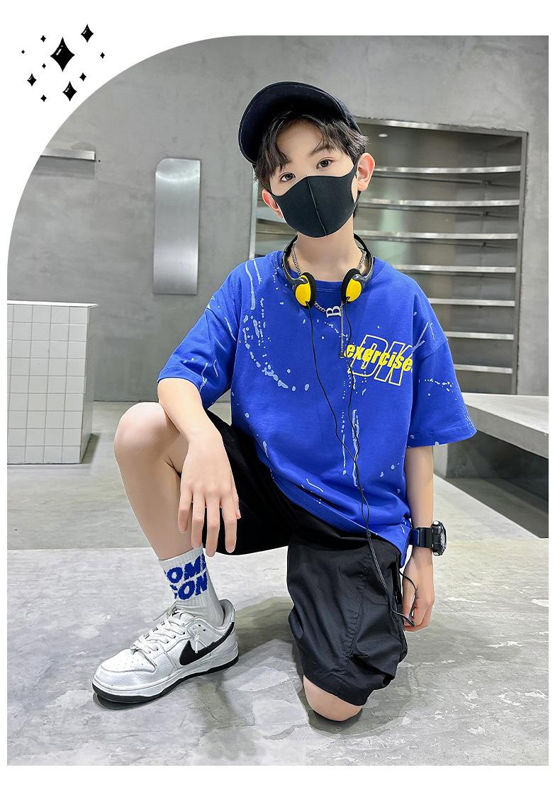 Product Introduction of Boys' Short Sleeve T-Shirt Summer 2025 New Children's Cotton Summer Boys' Trendy Top 18