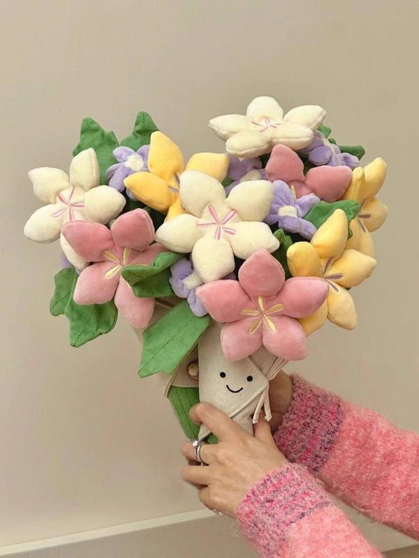 Gấu Bông Hoa Cầm Tay - Quà Tặng Cưới Hỏi, Tốt Nghiệp, Trang Trí Nội Thất - Hoa Bó Đẹp, Đồ Chơi Nhồi Bông, Quà Tặng Ý Nghĩa Thú Bông Thú Nhồi Bông-Voi-Toy-Phát Nhạc