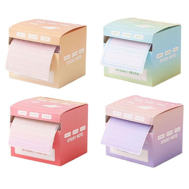 256Pcs/Set Portable Pull-out Design Sticky Note Full Adhesive ...