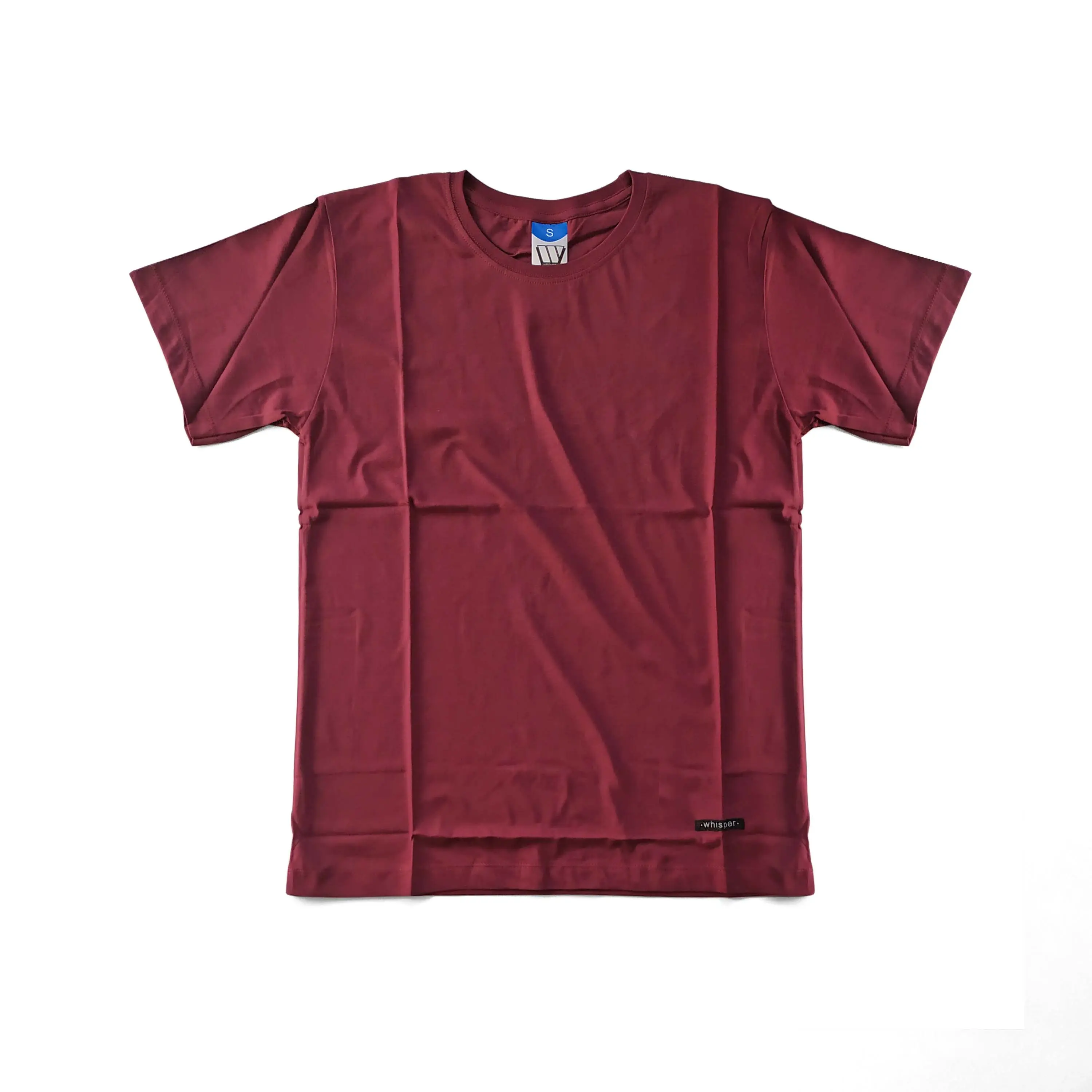 Kaos Polos Maroon Lengan Pendek Combed Katun