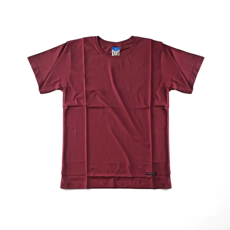 Kaos Polos Maroon Lengan Pendek Combed Katun 0