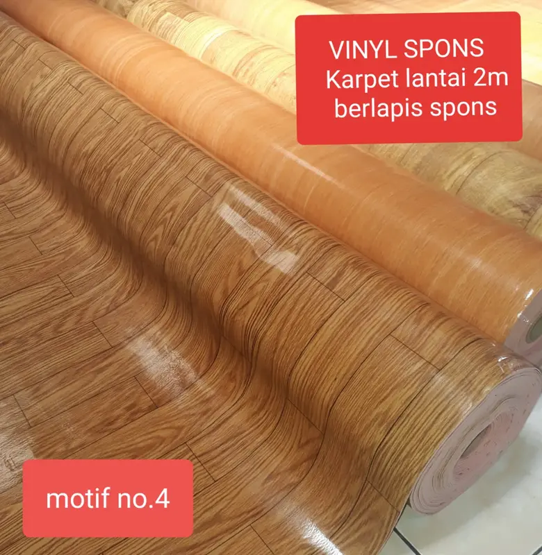 Karpet lantai vinyl meteran spons lebar 200cm (2meter x 1meter) tebal 1.2mm harga per 1METER 3