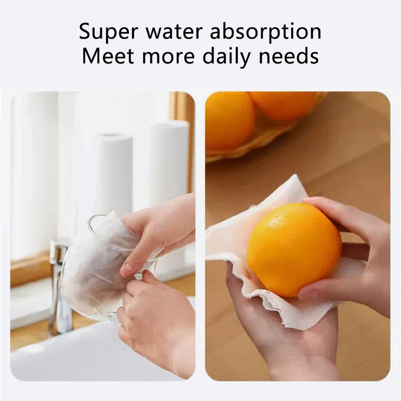 （Hanging Kitchen Rag+Hook）Hanging Lazy Rag Wet And Dry Dual-purpose Cleaning Kitchen Paper Special Paper Disposable Dishwashing Cloth Absorbs Water And Oil Disposable Dishcloth 4