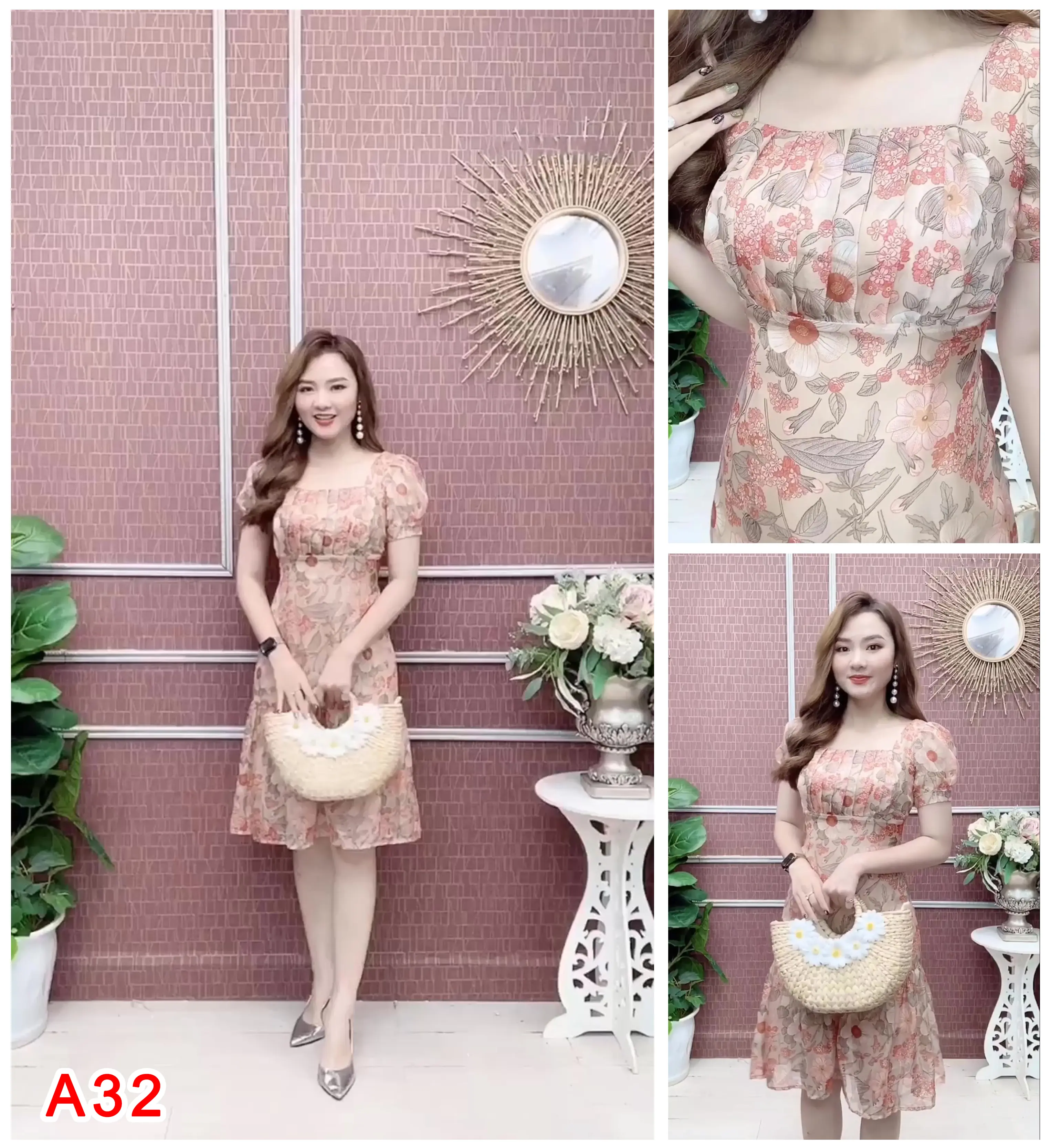 Siêu phẩm #A32 Thanh Lịch Duyên Dáng - chất liệu Tơ cao cấp, cực mát, cực xinh Nữ Nhung