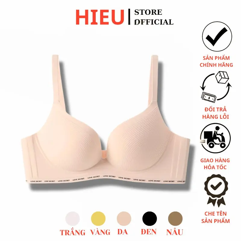 Áo Ngực Su Không Gọng, Áo Bra Su Non Đệm Vừa 3cm Nâng Đẩy Ngực Áo Lót Su - H3413 1