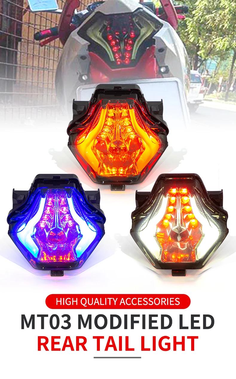 Product Introduction of Motorcycle LED Taillight Motorbike Rear Brake Light Indicator Lamp for YAMAHA R25 R3 MT03 MT07 MT-25 FZ-07 Y15ZR EXCIT 10