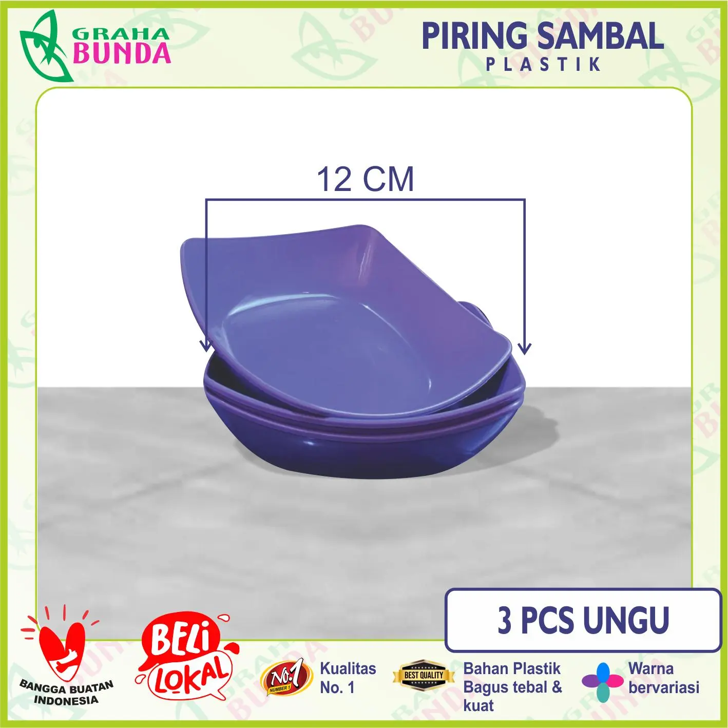 ( PROMO MURAH ) Graha Bunda PAKET 3 PCS / 6 PCS / 12 PCS Piring Sambal / Piring Sambal Plastik / Piring Plastik Sambal 4 Warna ( PROMO MURAH ) Graha Bunda PAKET 3 PCS / 6 PCS / 12 PCS Piring Sambal / Piring Sambal Plastik / Piring Plastik Sambal 4 Warna