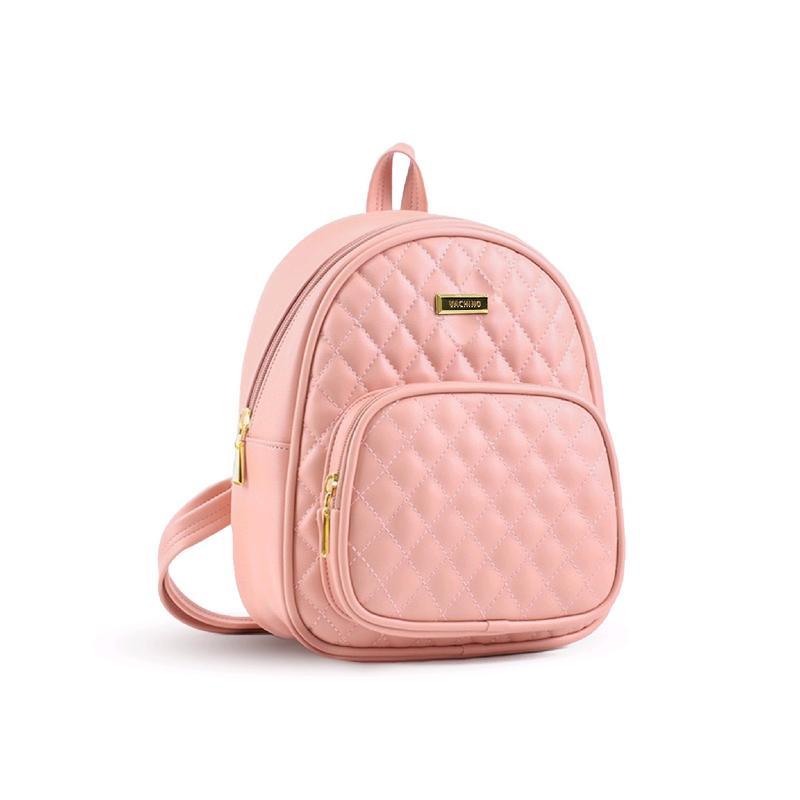 Balo da nữ mini chần bông, họa tiết hình thoi BG006 Backpack Đeo Vai Hoa 3