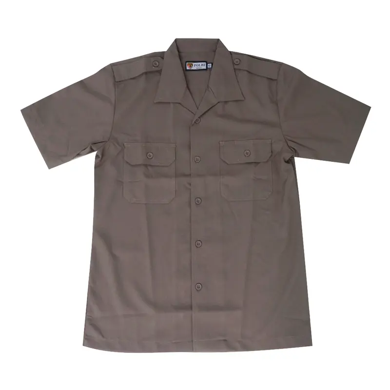 Baju PDH P0LR1 Lengan Pendek Baju PDH Sat-pam Polos Seragam Pria 0