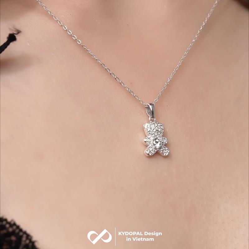 Dây chuyền bạc nữ KYDOPAL mặt gấu đính đá cá tính trang sức bạc ý 925 cao cấp - PAL9B9C2 PAL9B9C3 2