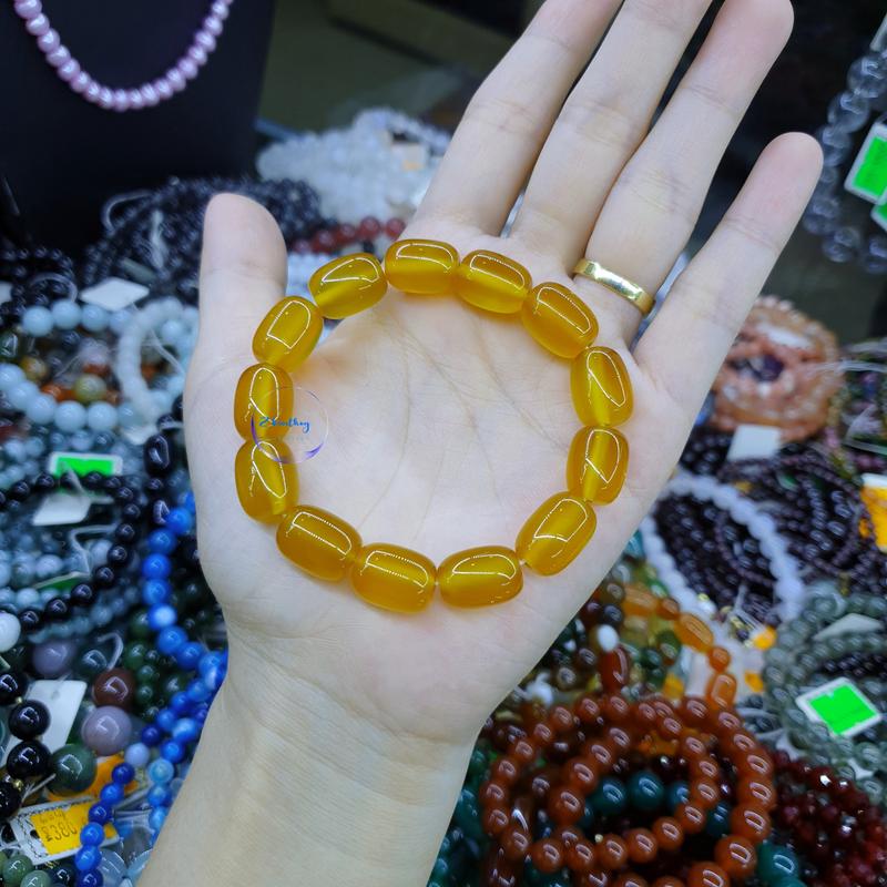 Vòng đá phong thủy lu thống mã não có nhiều màu Phụ Kiện Bàn Tay