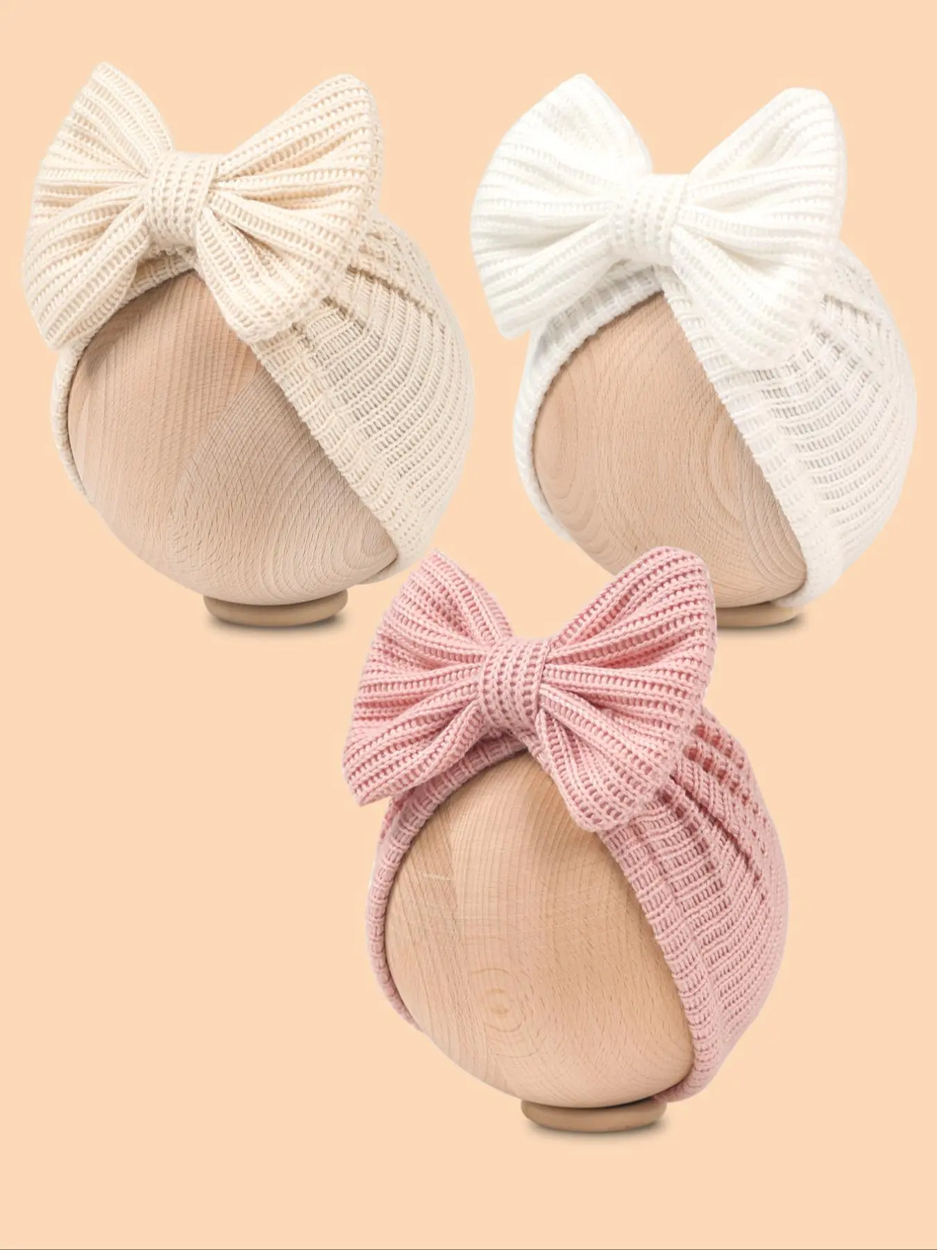 Cute Bow Decor Baby Hat, Solid Color Newborn Hat, Soft Comfortable Breathable Thickened Baby Hat for Fall & Winter, Baby Accessories Valentine's Day, gift