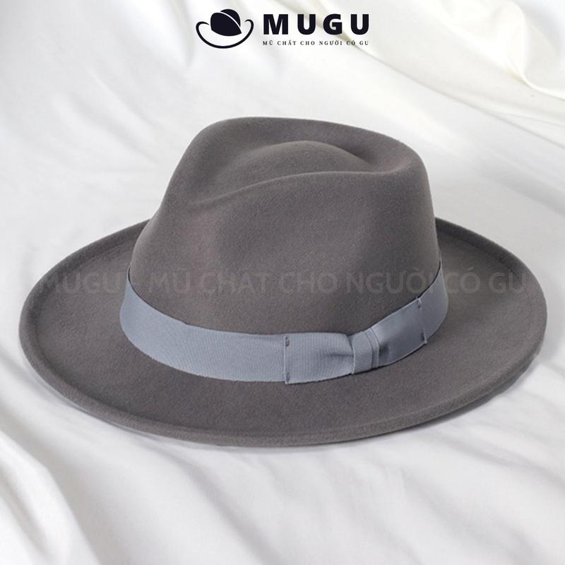 Mũ Phớt Nam Trung Niên Cao Cấp Chất Liệu 100% Nỉ FN30 - Nón Fedora Chóp Cổ Điển 6.5Cm Hat