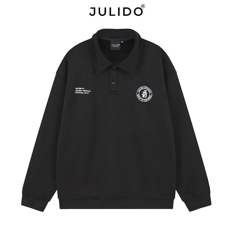 [ DEAL MỞ BÁN ](Form Rộng) Áo polo Sweater JULIDO nam nữ vải nỉ lông cáo form rộng unisex 3