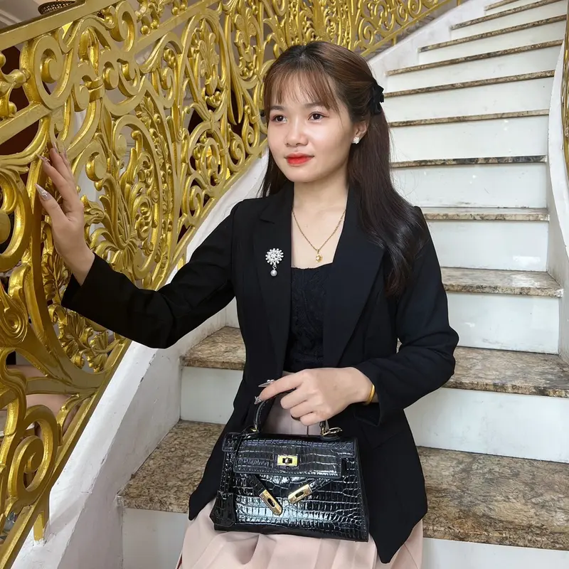 Áo khoác vest Nữ công sở Chất tuyết mưa dày dặn, áo vest tặng mẹ áo 1 lớp (40-80kg) kèm cài áo hoa  Women 0