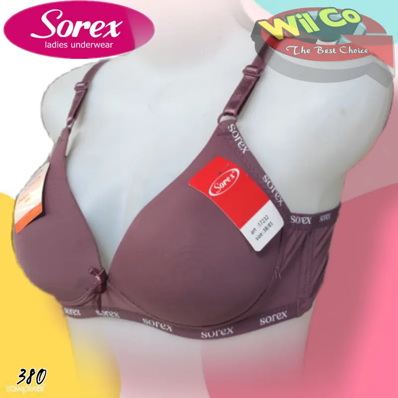 K380 Sorex Bra Busa Tipis Tanpa Kawat Cup B Kait 2 Size 34 - 40 Bh Wanita Dewasa dan Remaja 4