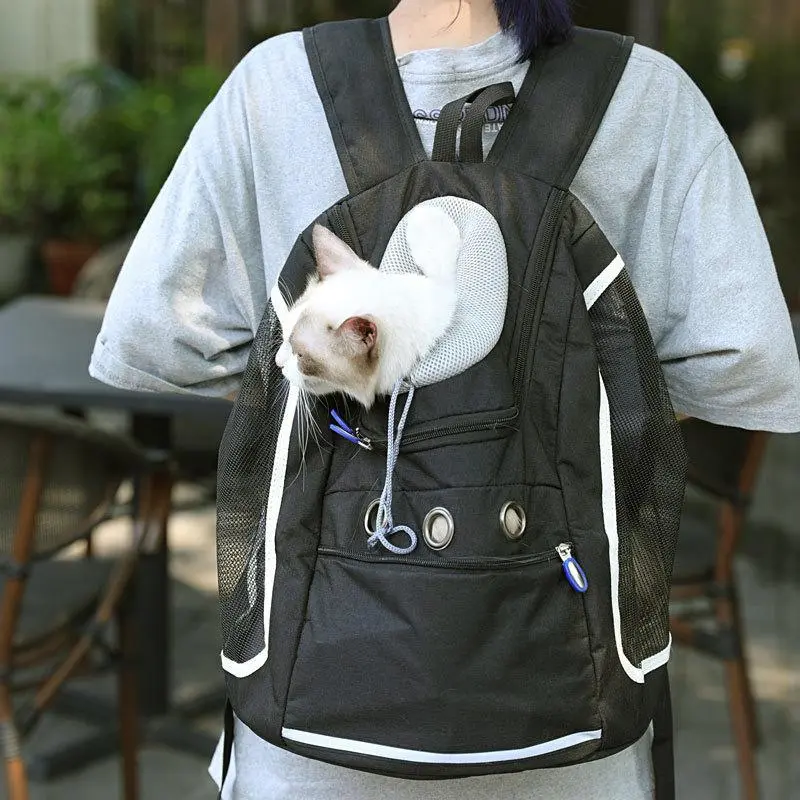 Portable Pet Backpack, Breathable Pet Carrier Backpack, Pet Travel Bag, Dog & Cat Accessories for Outdoor Travel