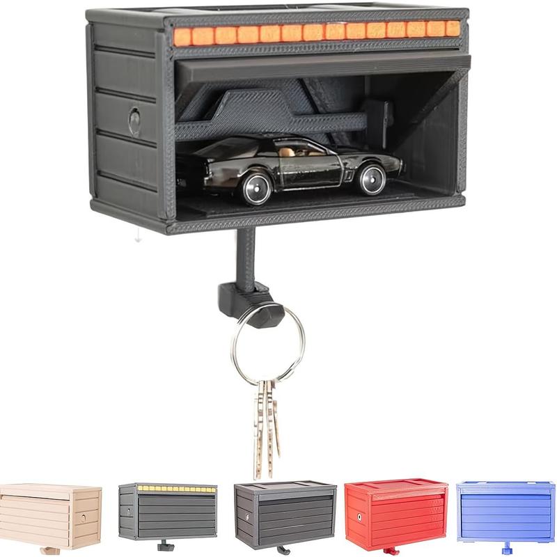 Car Garage Design Key Holder with Hook, 1 Count Wall Mounted Key Organizer for Entryway Garage, Ideal Gift for Birthday, Holiday, Shelves, Decor, Wall Shelf, Garage Storage 3