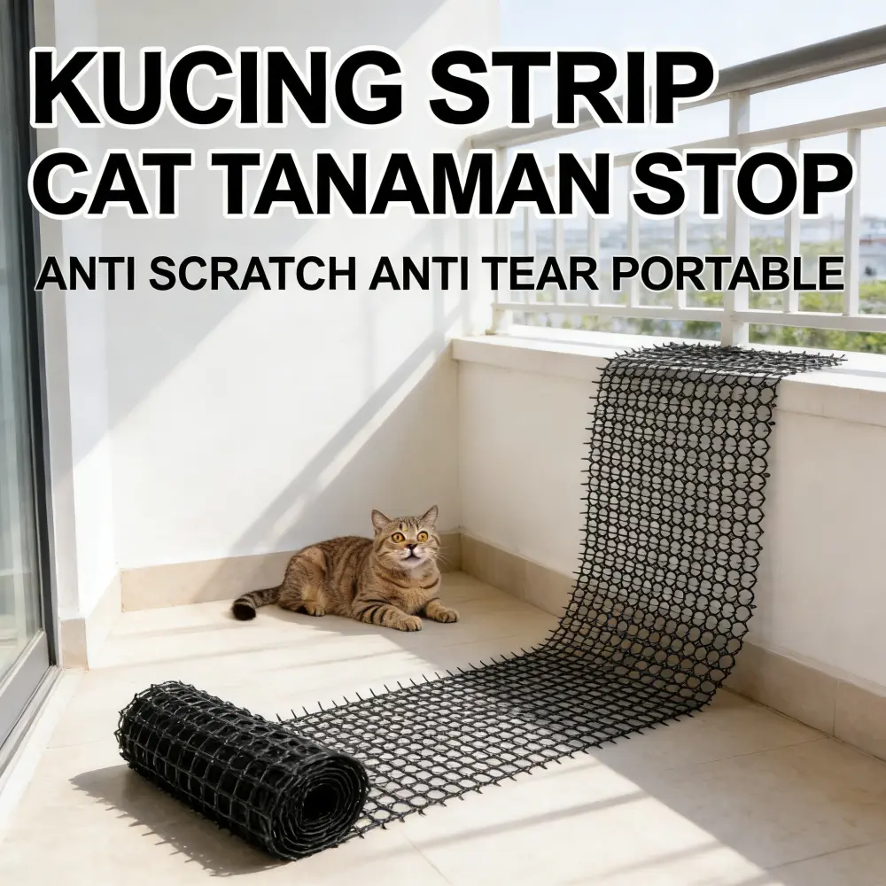 Penanggulang Hewan Liar Kucing & Anjing, Pagar Anti-Hewan Balkon Eco-Friendly, Alat Pengawal Pertahanan Tanaman, Model [Model Name], Panjang [Panjang]cm x Lebar [Lebar]cm