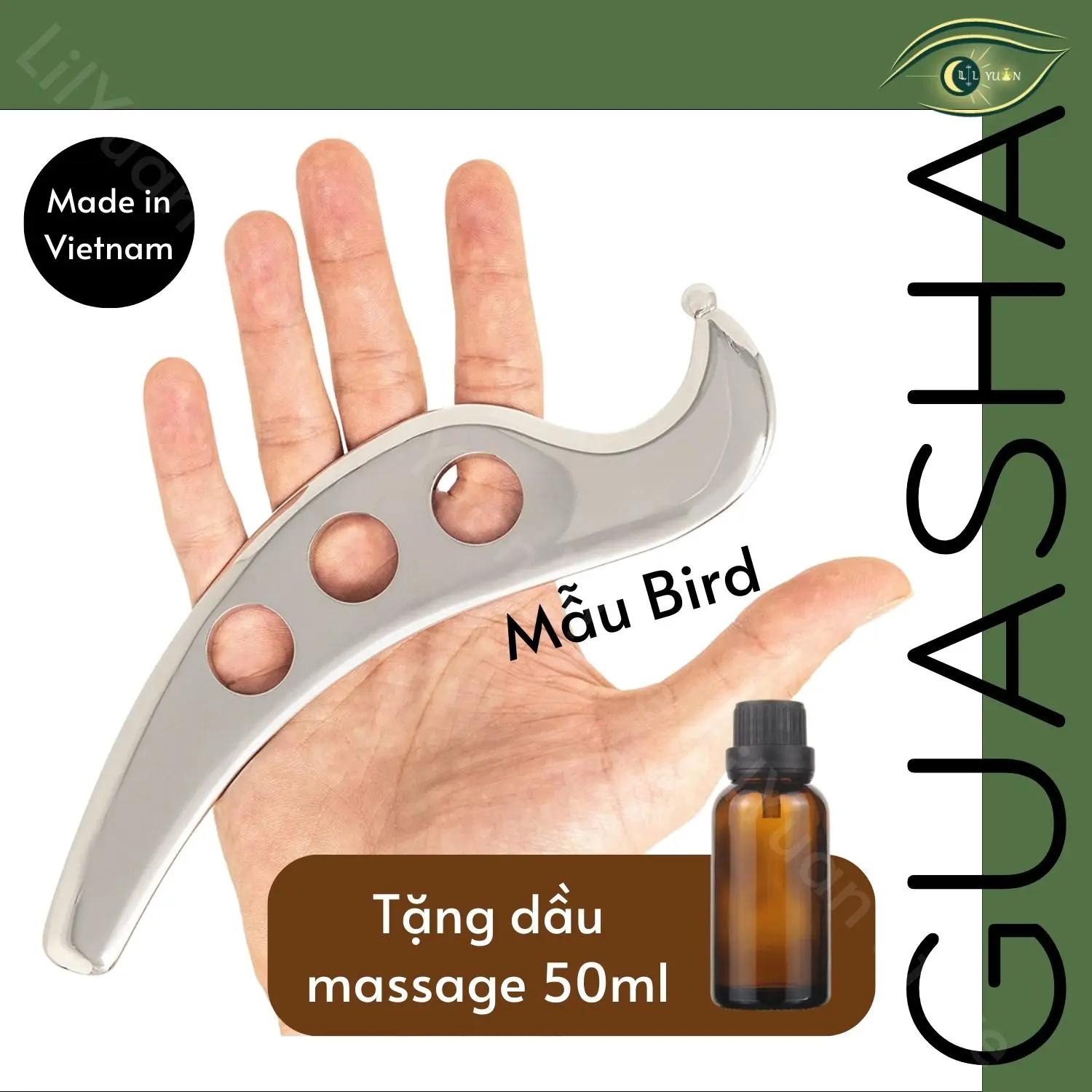 [Tặng Dầu Massage] Dụng Cụ Massage Guasha Cạo Cơ Mát Xa Giảm Đau Mỏi Cổ Vai Gáy Lưng LilYuan'Store