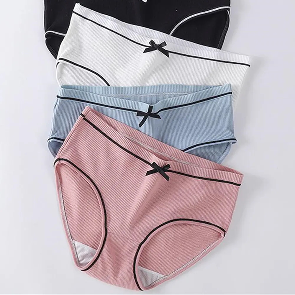 Quần Lót Cho Nữ, Ngoại Cỡ M-XXL, Quần Lót, Có Nơ, cạp vừa, Không Đường May, Thoáng Khí, Thoải Mái, Đồ Lót