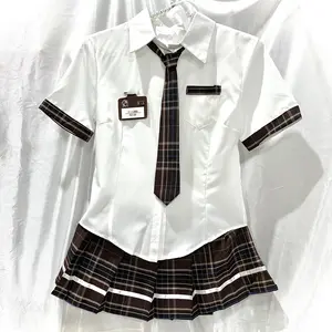 Sexy Lingerie Japaese Mini Skirt Cosplay Set Seragam Siswa kostum 2A183