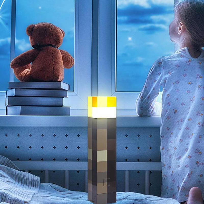Product Introduction of Đèn pin LED Minecraft, Có Thể Sạc Lại, Đèn có độ sáng cao, Cầm Tay hoặc gắn trên tường, N4X5 29