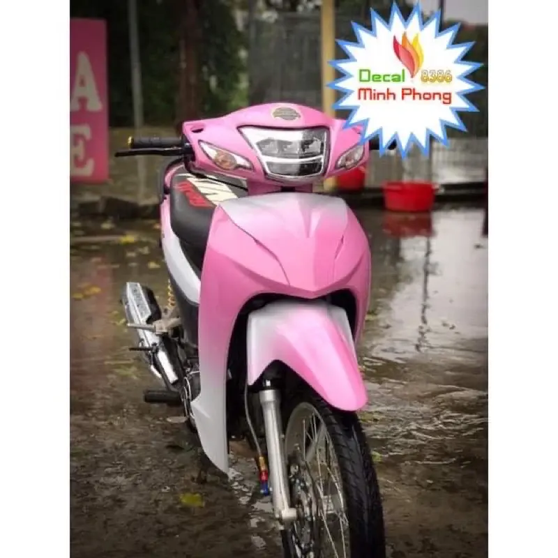 (Nhiều mẫu màu)Tem trùm loang xe Wave Alpha 110-100 và 50cc,tem 4 lớp siêu bóng cao cấp 1