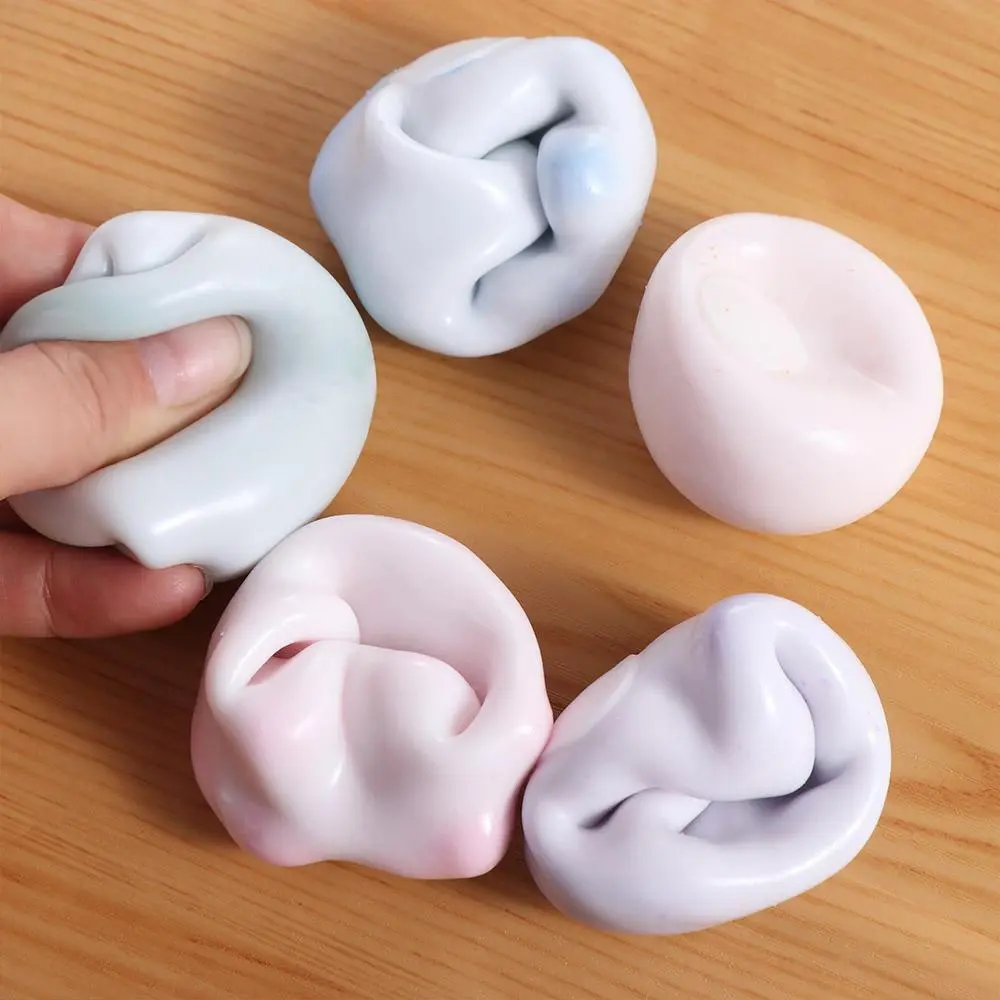 Cute Simulation Glutinous Rice Dumpling Squeeze Toy Elastic Creative Hand Made Ball Pinch Toy Super Soft Colorful Slow Rebound Toy Table Ornaments