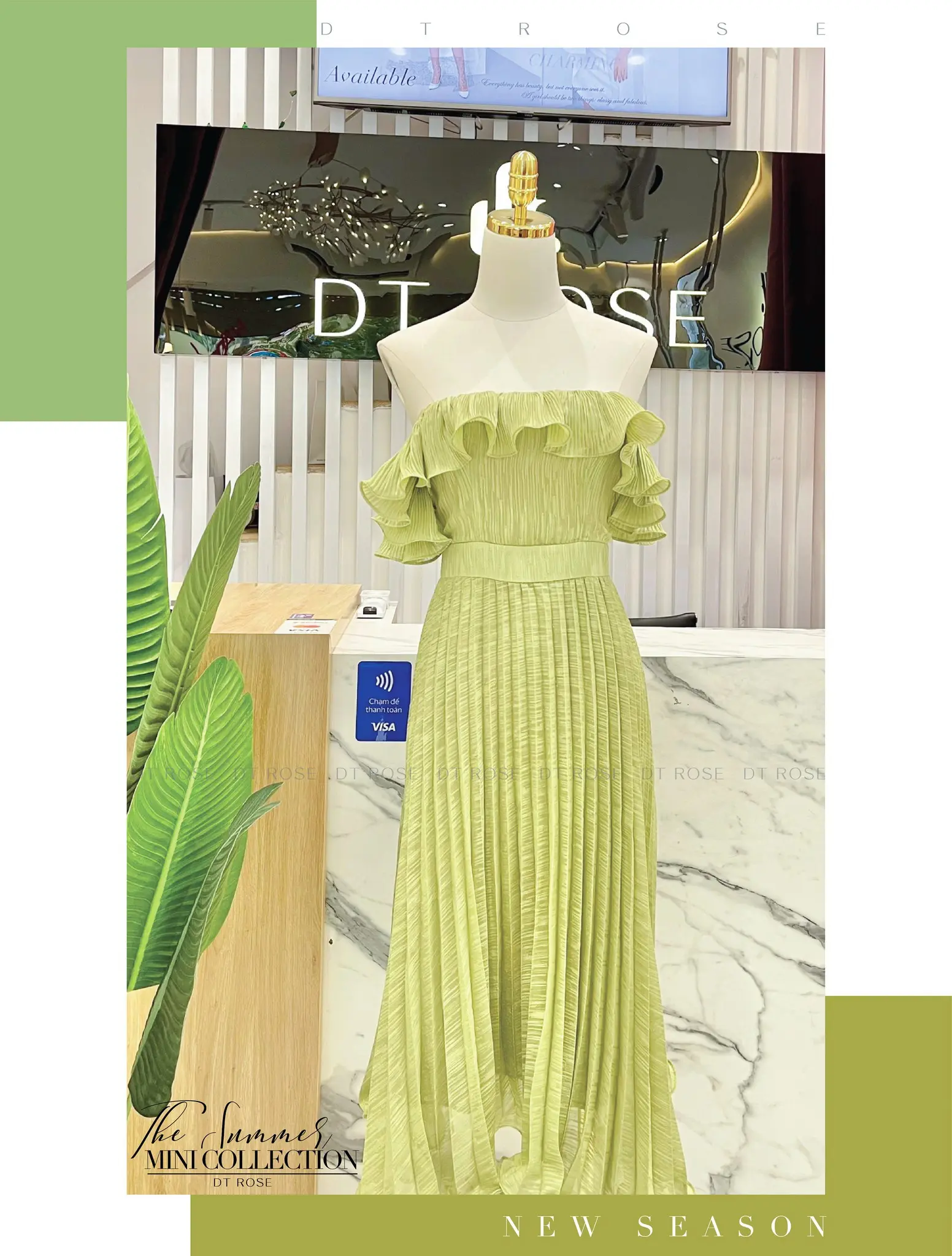 Váy Nữ DT ROSE Váy Cánh Tiên Bèo Ngực Cốm Voan Dress