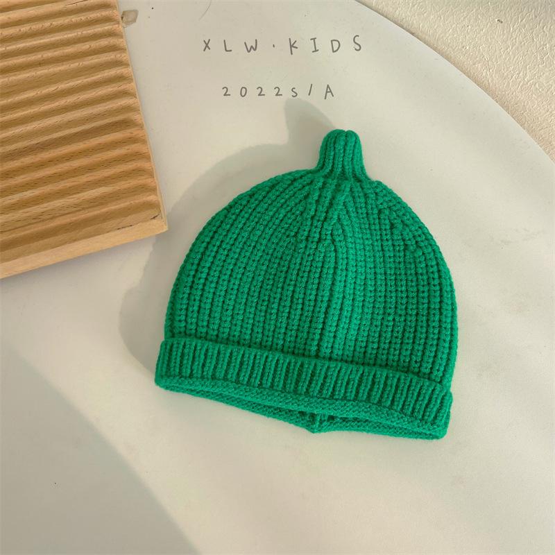 Korean Fashion Nipple Baby Hats Wool Caps for Kids Outdoor Warm Beanies Children Hat for Girls Boys Kids Accessories Newsboy Cap 5