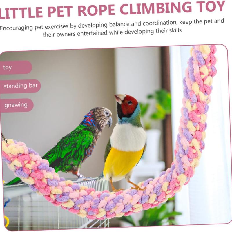 Product Introduction of HG 1PC Totority Hammock Swing Ferret Toys Sugar Glider Toys, Hamster Toy Cage Rat Rope Toy Sugar Glider Toy Bird Rope Perch Swing Toy for Climbing/Exercising Hammock Swing Ferret Toys 18