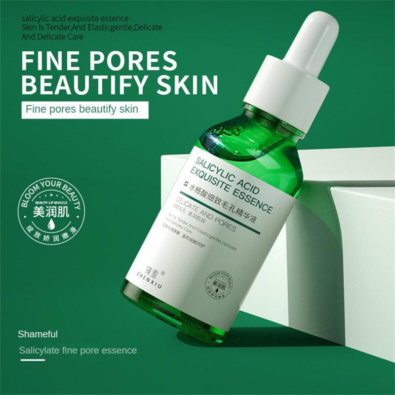 Huyết Thanh Tinh Chế Lỗ Chân Lông Axit Salicylic, ZHENXIU, Dành Cho Da Mụn Trứng Cá, Huyết Thanh Làm Sạch Lỗ Chân Lông, 30ml