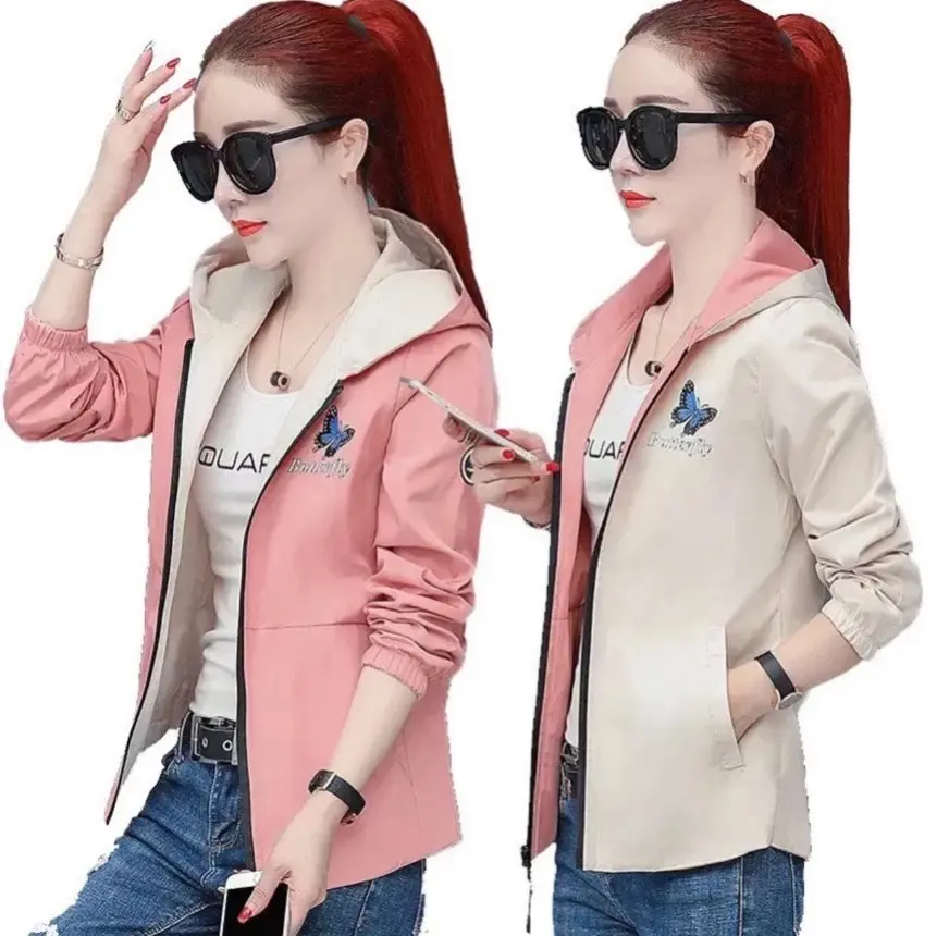 Áo Khoác Nữ Hai Mặt Hoạ Tiết Xinh Đẹp Rạng Ngời Top Jacket Women