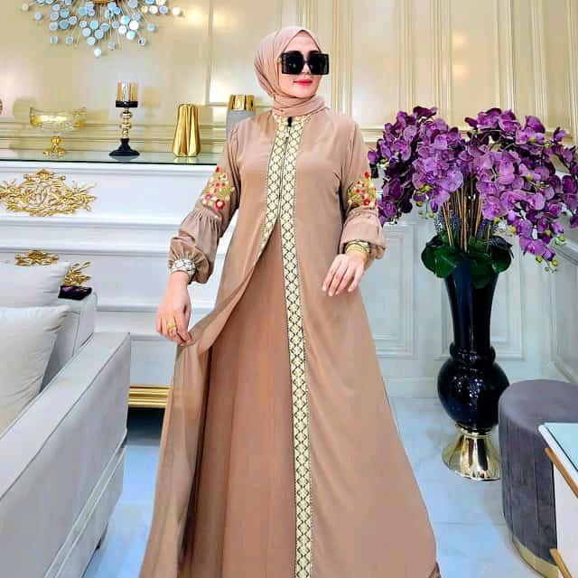 Abaya Lengan Bordir Melati 6