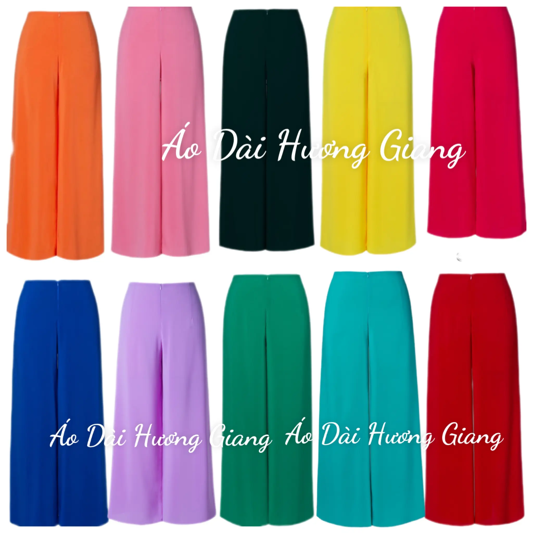 A131-Quần mặc áo dài chất liệu lụa nhật, mịn mát, dài 105cm, khoá trước, chun sau- Áo Dài Hương Giang Nữ Women