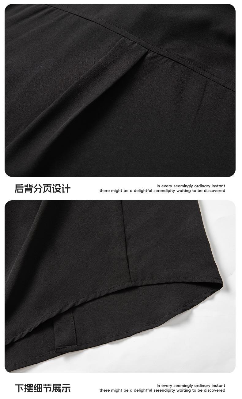 Product Introduction of Korean Men's Smooth Draping Short-Sleeved Shirt Men's Summer New Pure Color Couple Casual Loose Shirt Jacket Menswear Top Lingerie Human Oversize Plain Beige Baggy Vintage Tights Collar Collared Tropical 29
