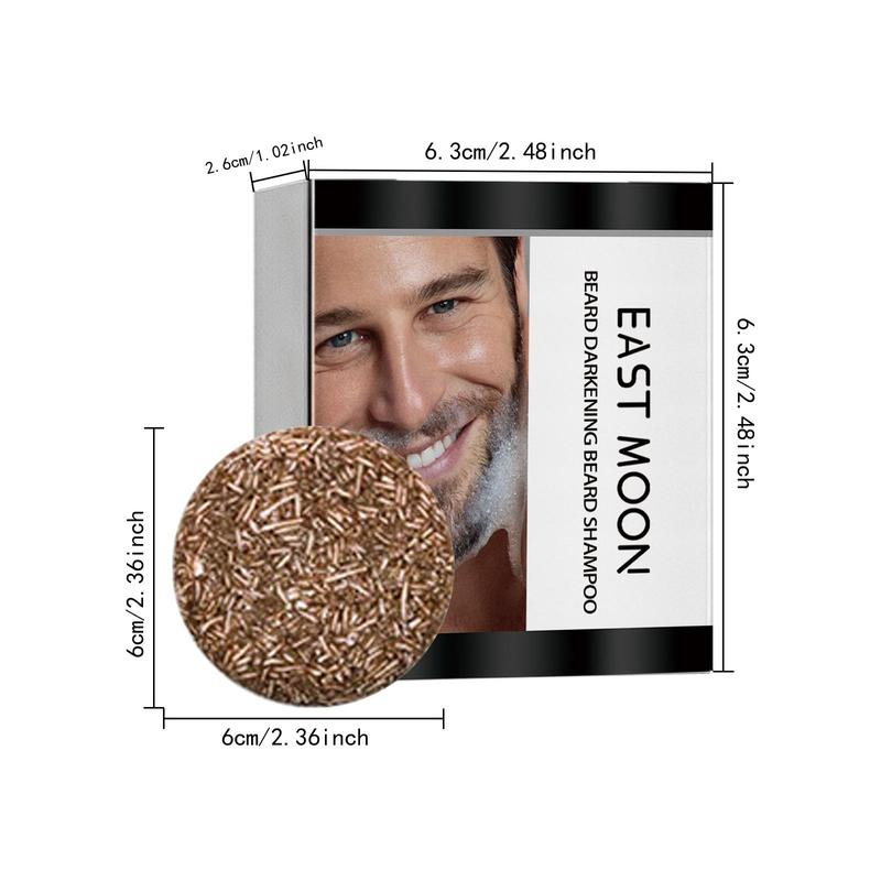 Men's Beard Darkening Shampoo Soap Bar, Natural Beard Moisturizing Soap, Gentle Cleansing Beard Shampoo Soap 1