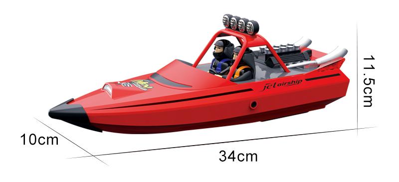Product Introduction of RC Boat High-speed Remote Control Speedboat High-speed Turbojet Boat Model Children's Water Toy Boat Model Electric Turbojet High-horsepower Waterproof High-speed Remote Control Boat 15