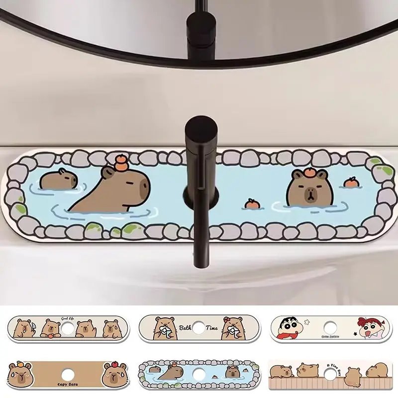 Tấm Thoát Nước Vòi Hoa Sen, Thiết Kế Hoạt Hình Capybara, Sáng Tạo, Tấm Thoát Nước Nhà Bếp, Đồ Dùng Phòng Tắm 1