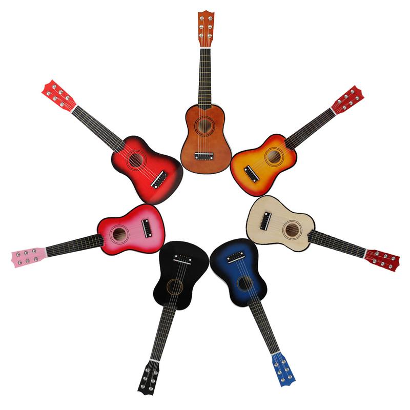 Product Introduction of Cross-border Hot-selling Colorful Basswood 21inch Small Guitars Children's Toys Playable Wooden Guitars Wholesale Starting from 20pcs Guitar 0