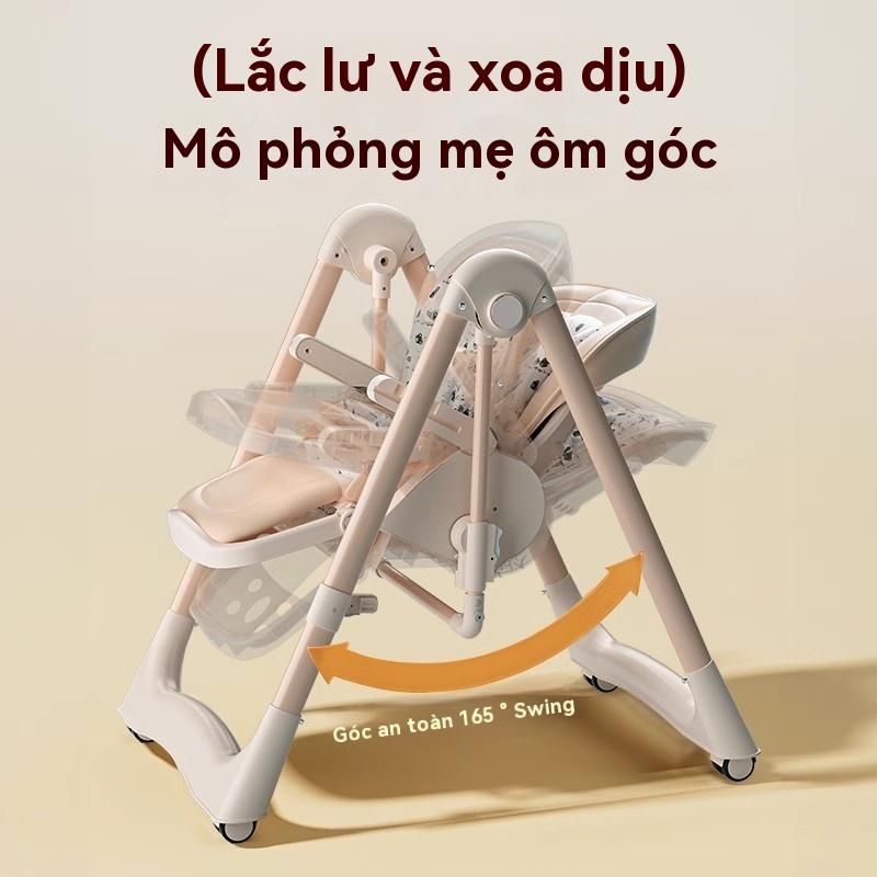 Ghế ăn dặm cao cấp đa năng,Có thể điều chỉnh độ cao, chất liệu an toàn, có thể gấp gọn, tựa lưng có thể điều chỉnh portable  high ghế  ăn Voi 9