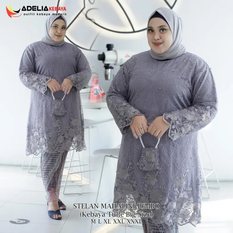 selamat datang di toko aulia kebaya store ( COD ) SET KEBAYA TUNIK MAHALINI JUMBO LD 130 - KEBAYA BIG SIZE TERBARU - OUTFIT PESTA TERBARU KEBAYA YANG COCOK UNTUK ACARA PESTA DAN KONADNGAN Atasan Batik Bawahan Panjang Setelan Wanita Kondangan Wisuda 4