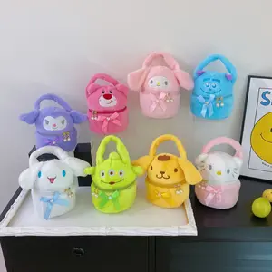 AksesorisU T6285 Tas Tangan Lucu Motif Karakter / Handbang Bulat Bulu Halus / Totebag Anak Perempuan Fashion / Cute Mini Bag Karakter