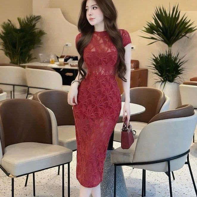 ￼Váy nữ ren 2 lớp dáng dài ôm bodyy Siêu Tôn Dáng Chuẩn (bee) 2