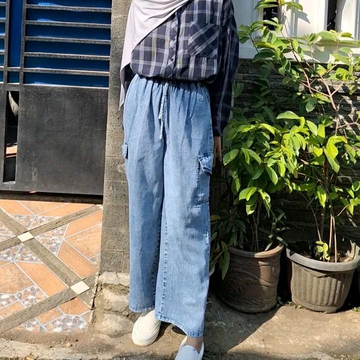 Celana Cargo Jeans | Celana Kulot Cargo Jeans 1