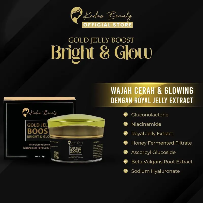 GOLD JELLY BOOST BRIGHT & GLOW KEDAS BEAUTY 2